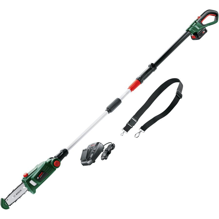 Fierastrau electric telescopic cu lant pentru taiat crengi 18 V fara acumulator in set (solo)