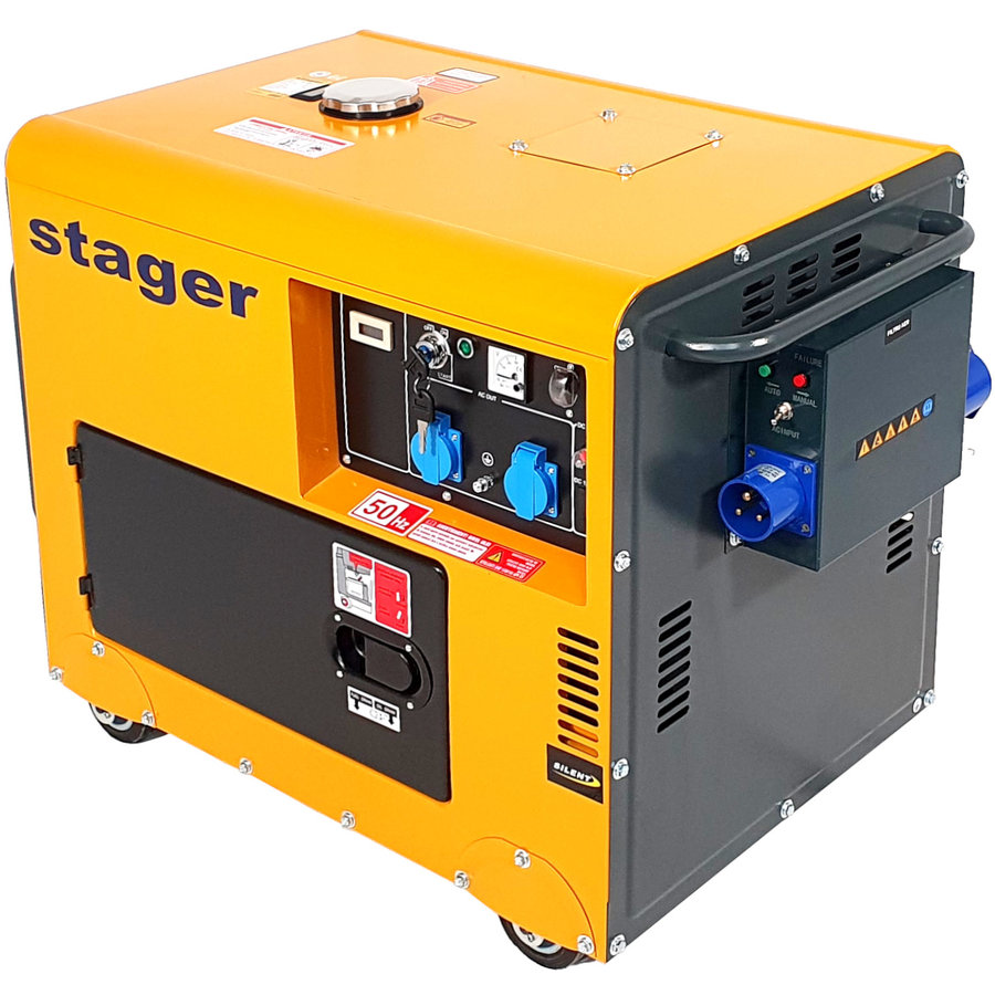 DG 5500S+ATS Generator insonorizat diesel monofazat 4.2kW 3000rpm incl. automatizare