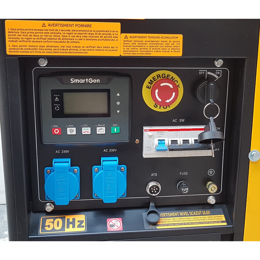 YDE12E3 Generator open frame 9.6kW trifazat diesel pornire la cheie