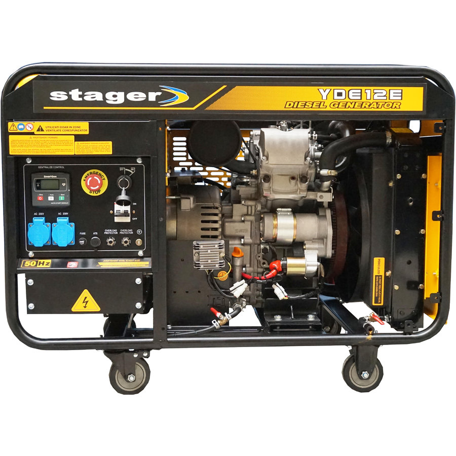 YDE12E Generator open frame 10kW monofazat diesel pornire la cheie