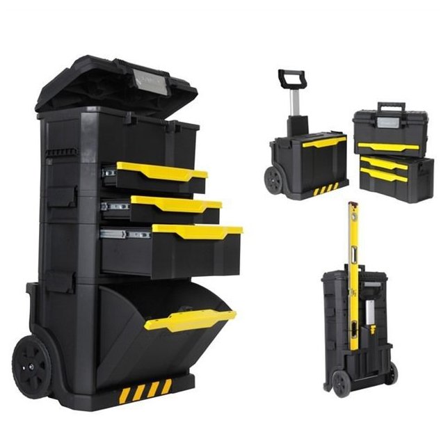 Atelier Mobil Stanley Format din Cutii și Sertare 1-79-206 49 x 87 x 35cm Negru/Galben