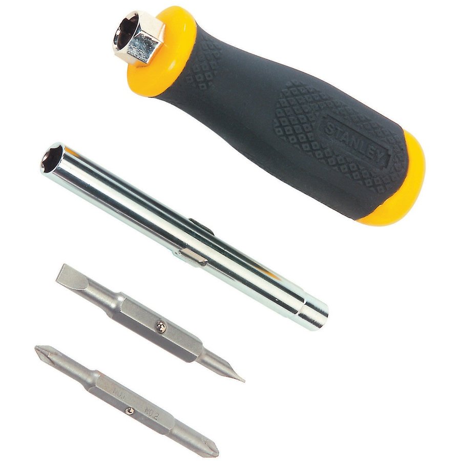 Surubelnita 6 In 1 Tubulare 6 Si 8mm Biti SL 4.5 Si 6mm PH1 PH2 Negru/Galben