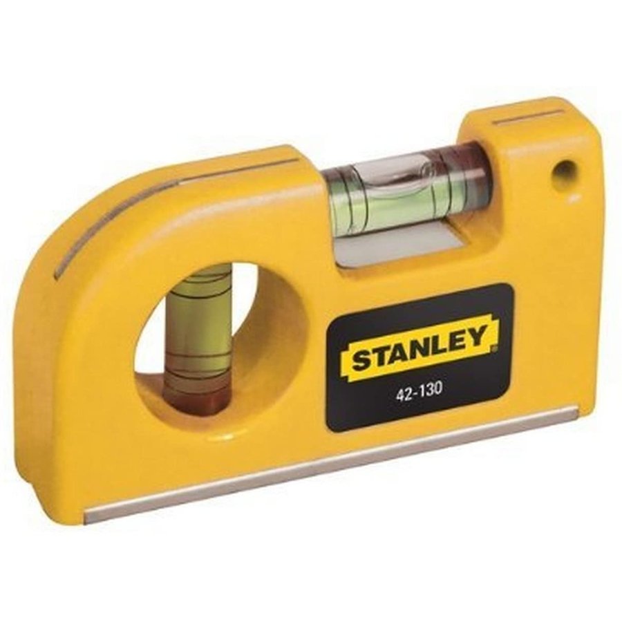 Nivela Magnetică de Buzunar Stanley 0-42-130 85mm Blister Galben