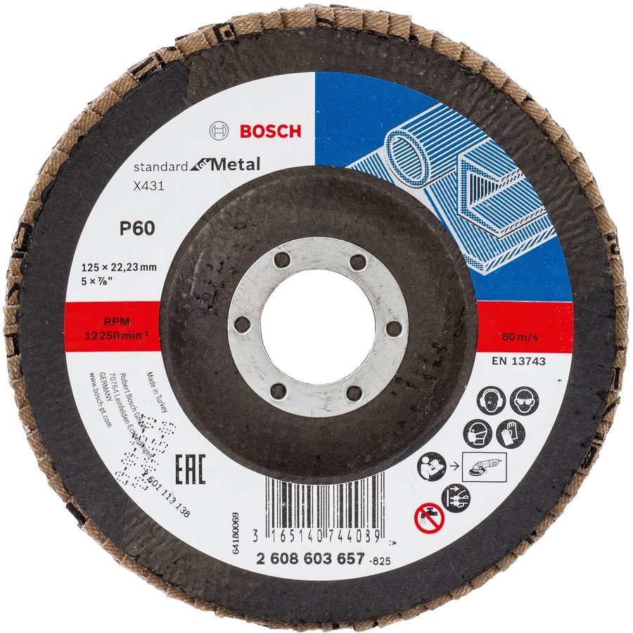 Disc De Slefuire Evantai X431 Standard Pentru Metal 125mm 22.23mm Granulatie 60 1x Bucata