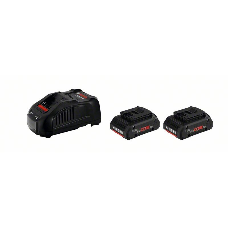 Set 2xProCORE Acumulator + Incarcator 18V + GAL1880CV  Li-Ion 4Ah Negru