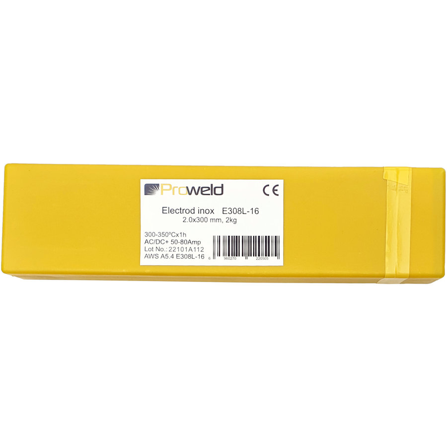E308L-16 electrod inox 2.0x300mm tub 2kg