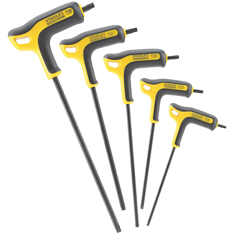 Set 5 Chei Torx FMHT0-69048 cu Maner P: T10 15 20 25 30 Negru/Galben