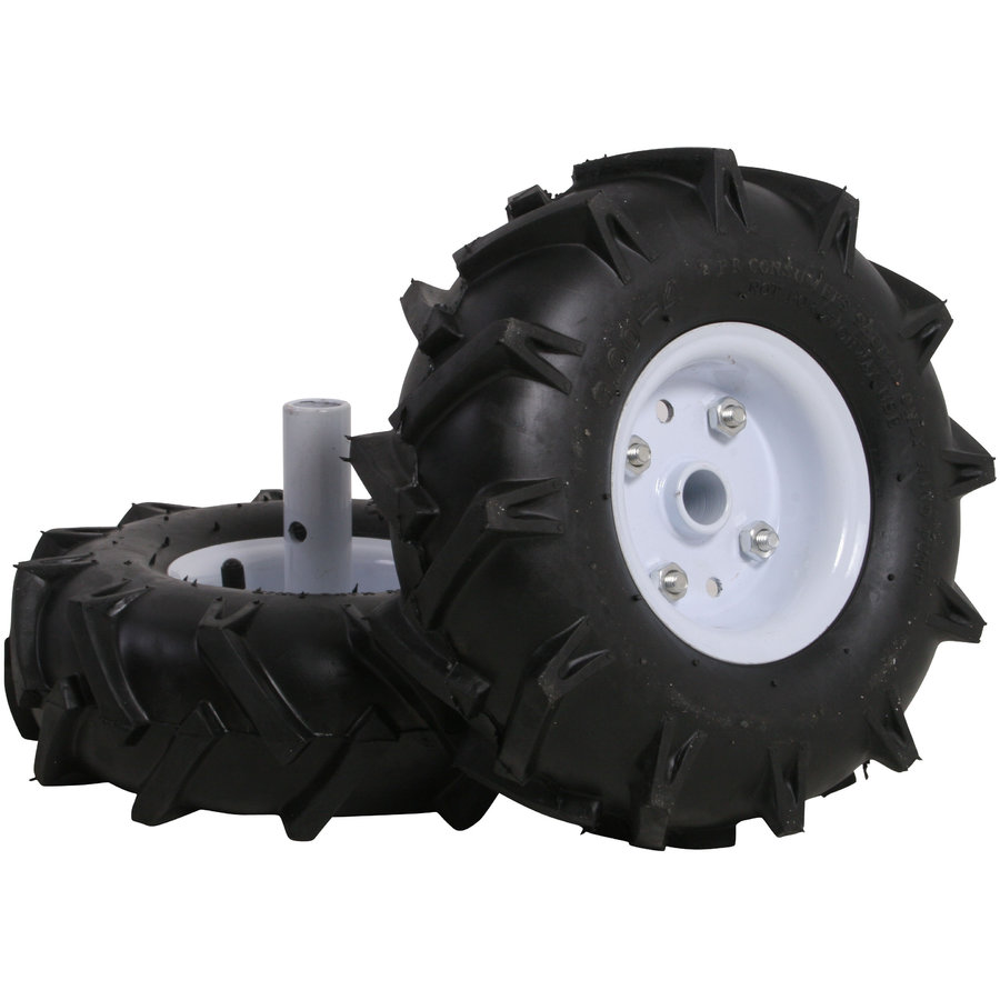 Set 2 Roti Cauciuc 10Inch pentru Motosape Lilli si El-Tex 1800 Negru