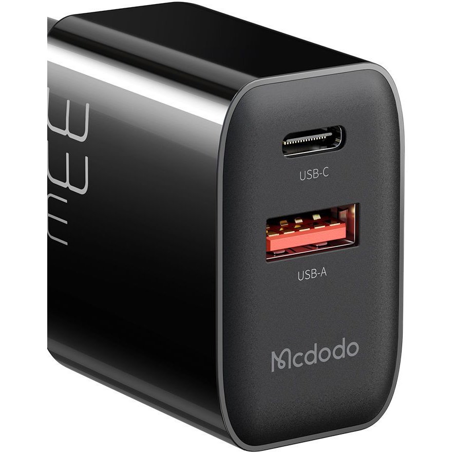 Incarcator rețea Mcdodo CH-0921 Dual USB PD QC 33W Negru — imaginea 3