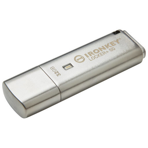 Memorie USB Kingston IronKey Locker+50 32GB USB 3.2 Silver — imaginea 2