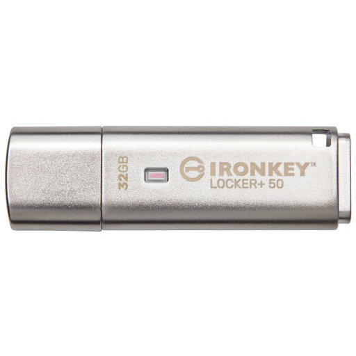 Memorie USB Kingston IronKey Locker+50 32GB USB 3.2 Silver — imaginea 4