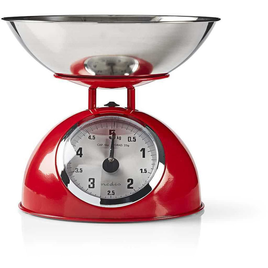 Cantar analogic de bucatarie KASC110RD Retro 5kg Rosu