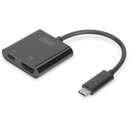 DIGITUS USB Type C to HDMI Adapter 4K/60Hz + USB C PD black
