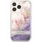 Husa Guess Liquid Glitter Flower pentru iPhone 13 Pro Violet