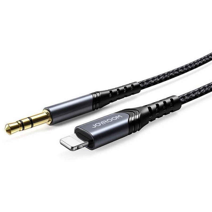 Cablu de date SY-A02, tata Lightning la tata jack 3.5 mm, 2m, Negru