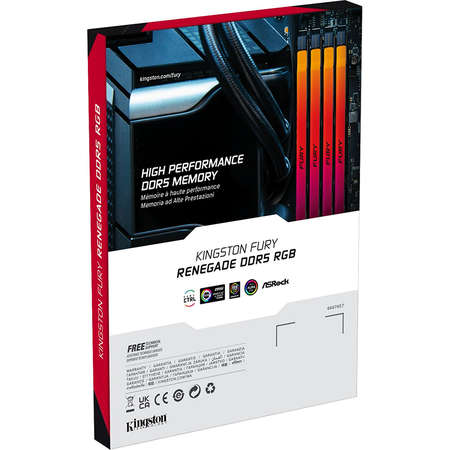 Memorie Kingston FURY Renegade RGB Silver 32GB (2x16GB) DDR5