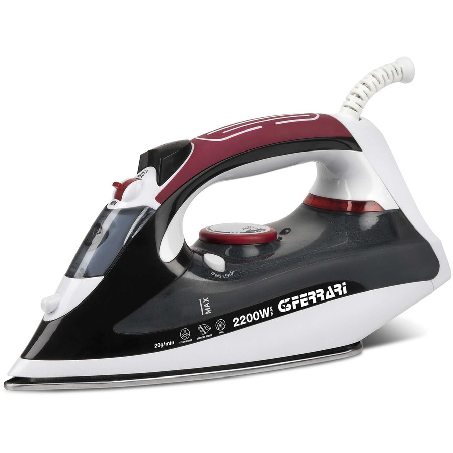 Fier de calcat G40017 Califfo 2200W 280ml Talpa Otel Inoxidabil Alb / Negru