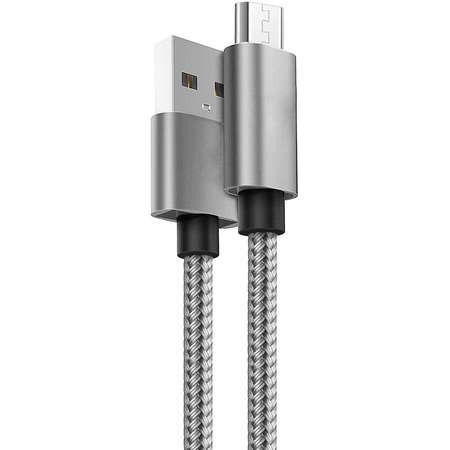 Cablu Lemontti USB la MicroUSB 1.5m Gri
