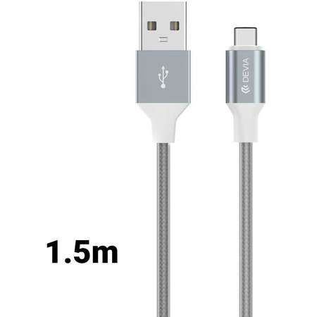 Cablu Devia Gracious Type-C 1.5m Gri