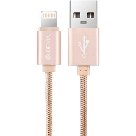 Cablu de date Devia Fashion MFI Lightning 1.2m Rose Gold