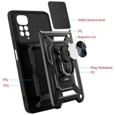 Husa Plastic - TPU TECH-PROTECT CamShield Pro Neagra pentru Xiaomi Redmi Note 11 Pro / Redmi Note 11 Pro 5G