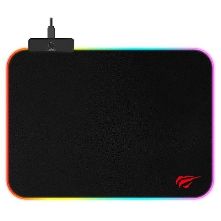 Mousepad Gamenote MP901, Iluminare RGB, Lungime cablu 1.8m, 36x26 cm, Negru