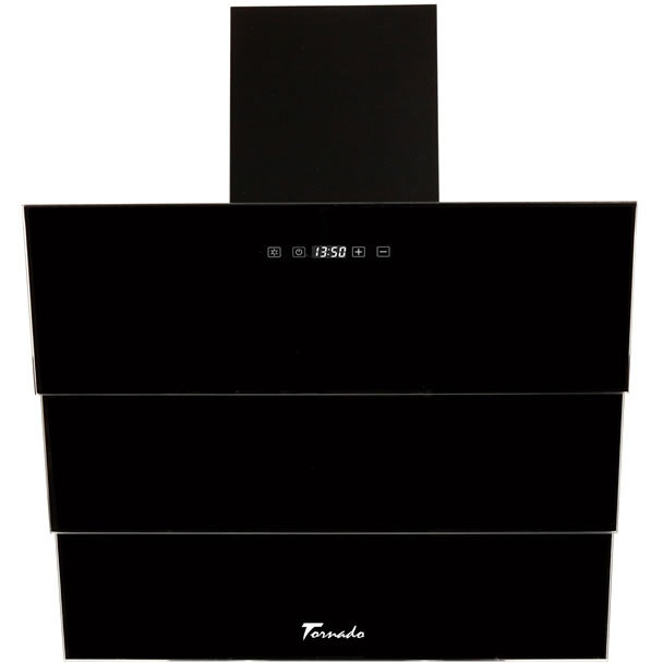 Hota Decorativa Megas 1200 (60) LED 1 Motor Latime 60cm 4 Viteze 1200m3/ora Clasa Energetica A  Negru