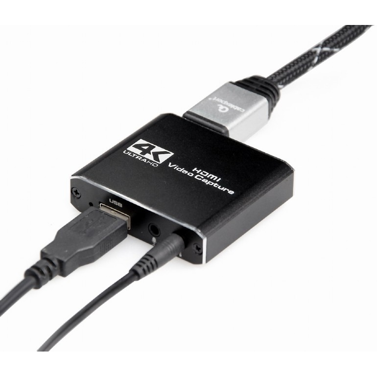 Conector video Gembird UHG-4K2-01 USB HDMI 4K pass-through Negru — imaginea 2