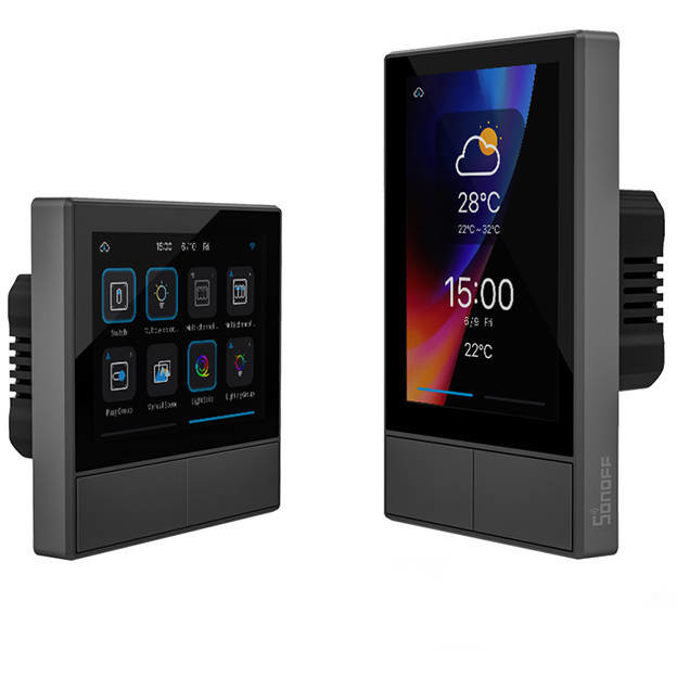 Întrerupător de Perete Sonoff NSPanel Smart Scene Control Prin Aplicație Vocal Funcție Termostat Display Bluetooth Negru — imaginea 2