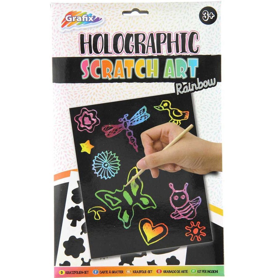 Set Fise Razuibile Holographic Scratch Art Curcubeu