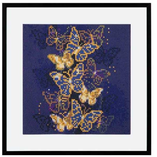 Set Creativ cu Diamante Rotunde Diamond Painting Fluturi 30x30cm