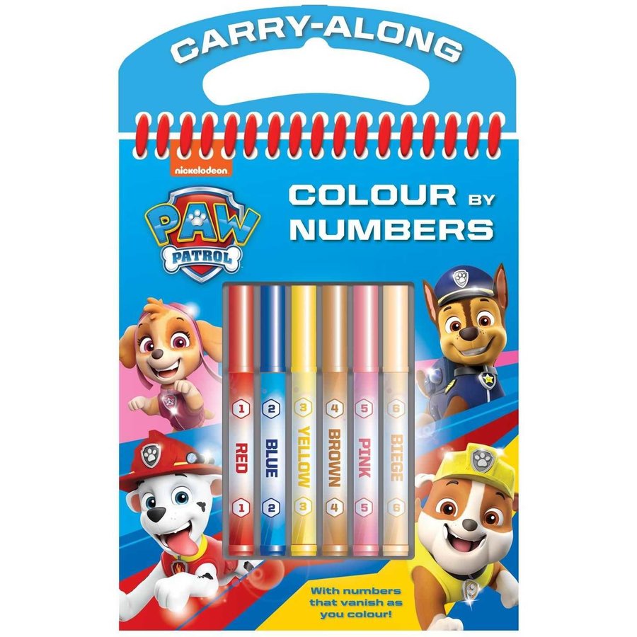 Carte de Colorat Paw Patrol cu 6 Carioci Incluse