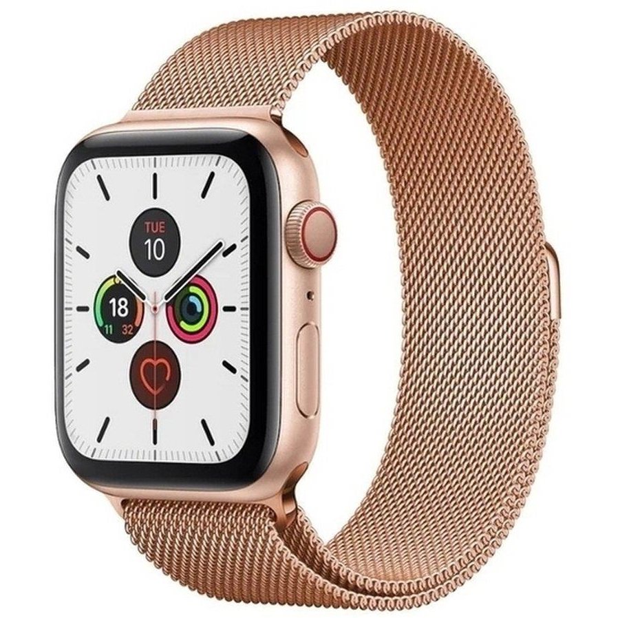 Accesoriu smartwatch Curea otel inoxidabil Magnetic Strap compatibila cu Apple Watch 1/2/3/4/5/6/SE 38/40mm Rose Gold