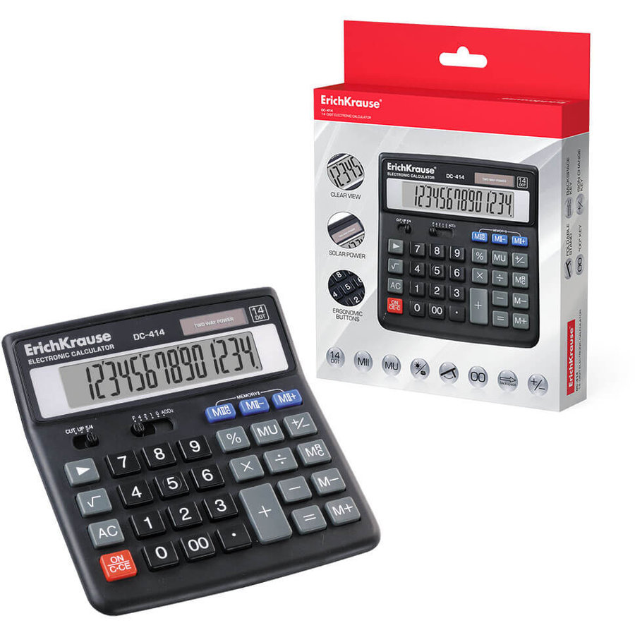 Calculator de birou LCD 14 cifre Black