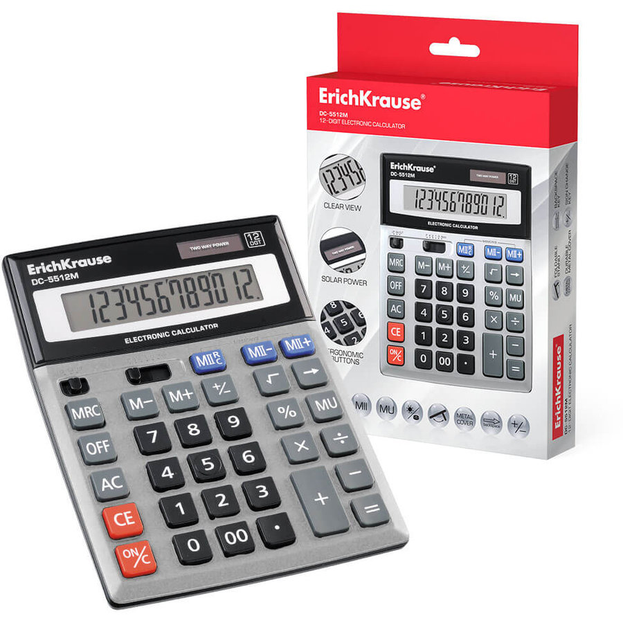 Calculator de birou LCD 12 cifre Grey