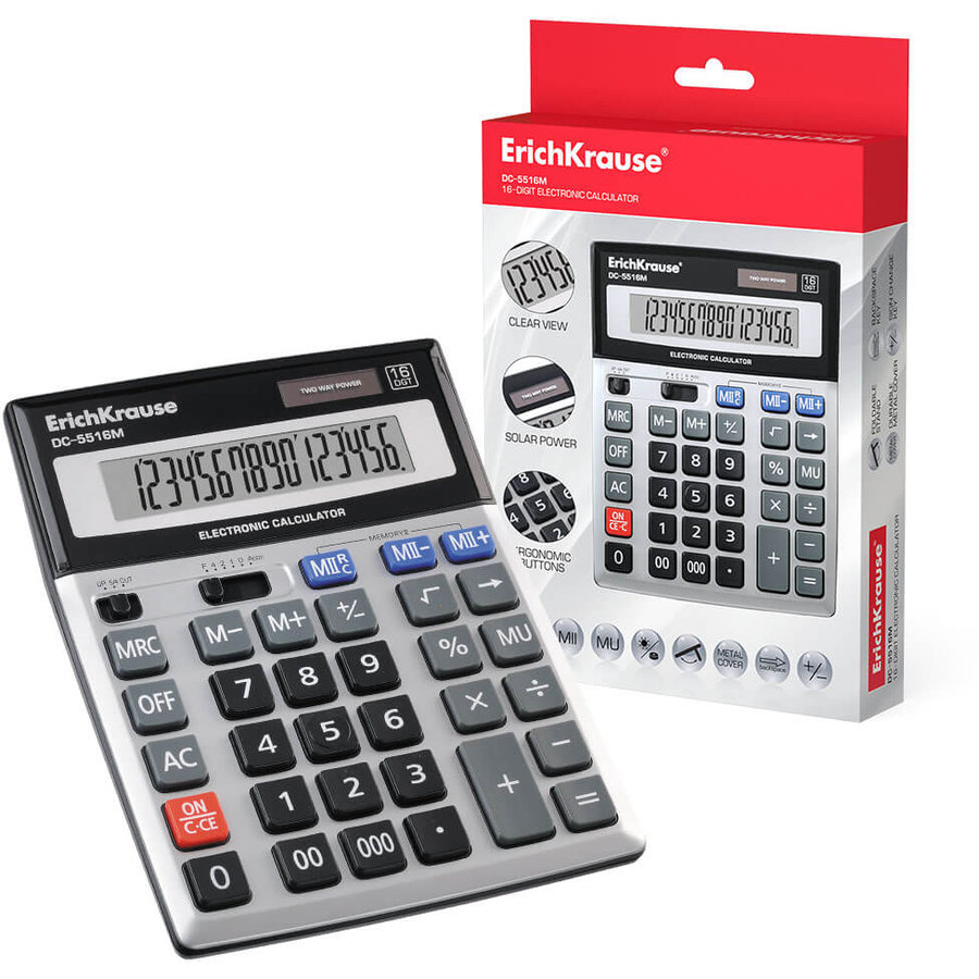 Calculator de birou LCD 16 cifre Grey