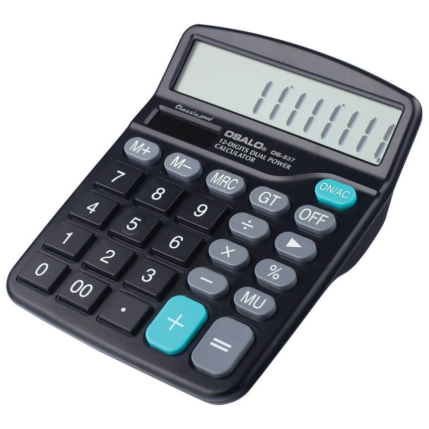Calculator de birou LCD 12 cifre Black