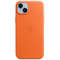 Husa Apple Leather MagSafe pentru iPhone 14 Plus Orange