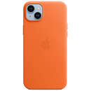 Husa Apple Leather MagSafe pentru iPhone 14 Plus Orange