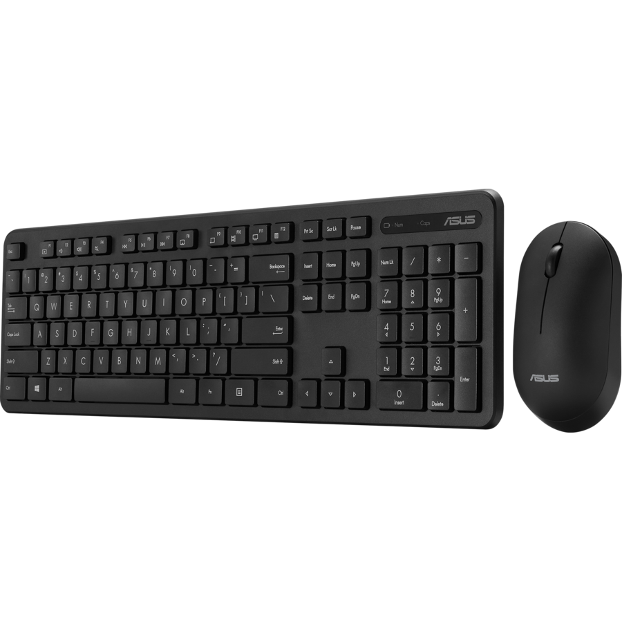 Kit Tastatura si Mouse CW100 Wireless 10m 2.4GHz 1600dpi US Slim Negru
