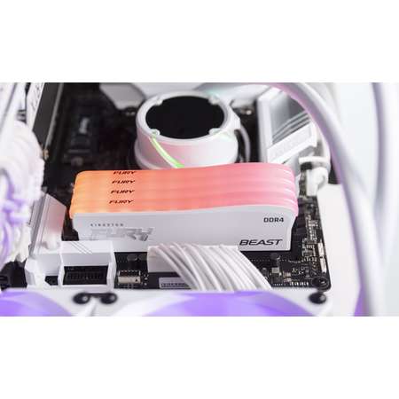 Memorie Kingston FURY Beast RGB Special Edition White 16GB DDR4 3600MHz CL18