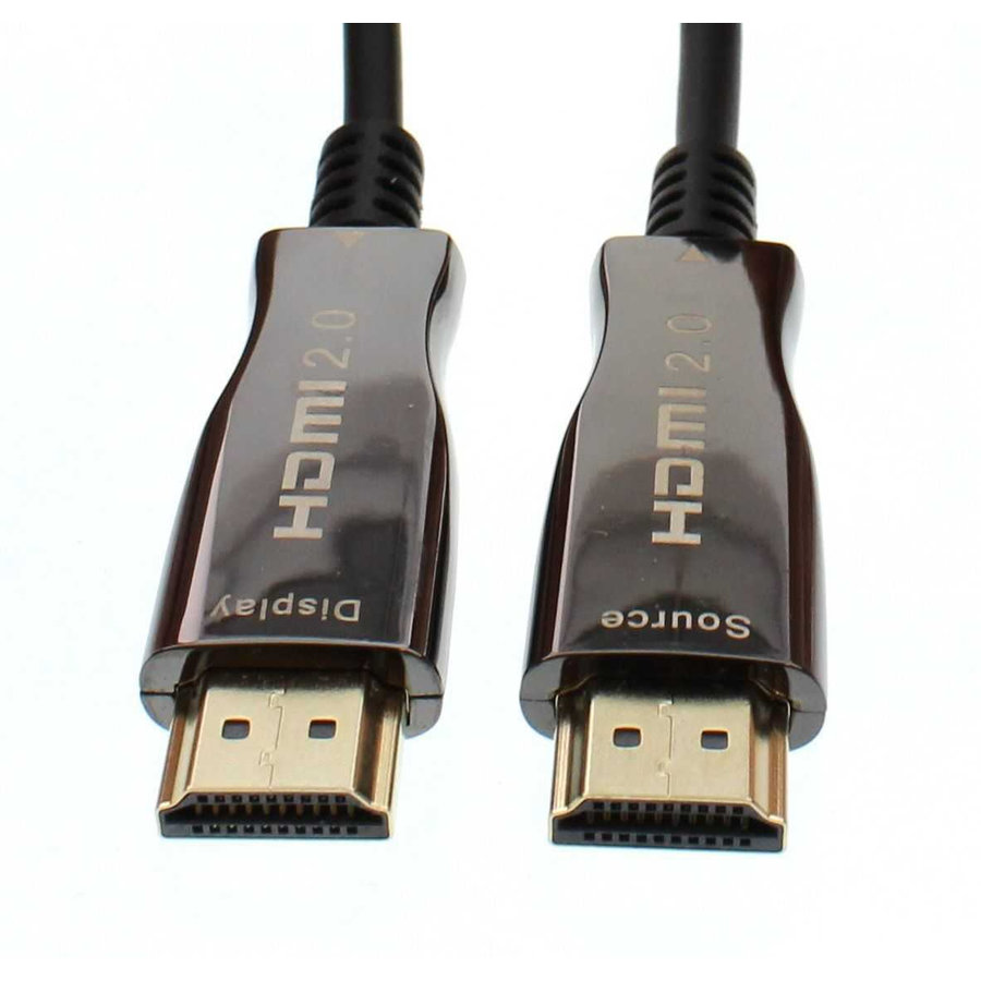 Cablu cu Fibră Optica WELL HDMI - HDMI 25m Black