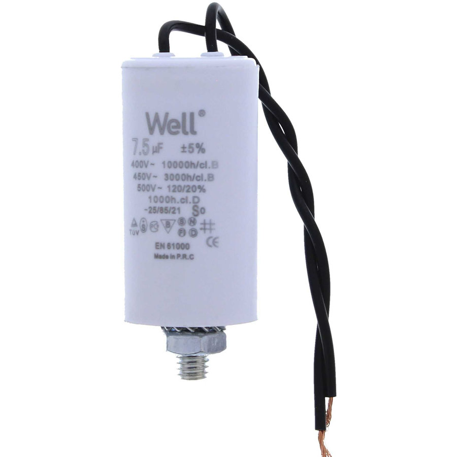 Condensator Pornire Motor WELL 400V 7.5UF White