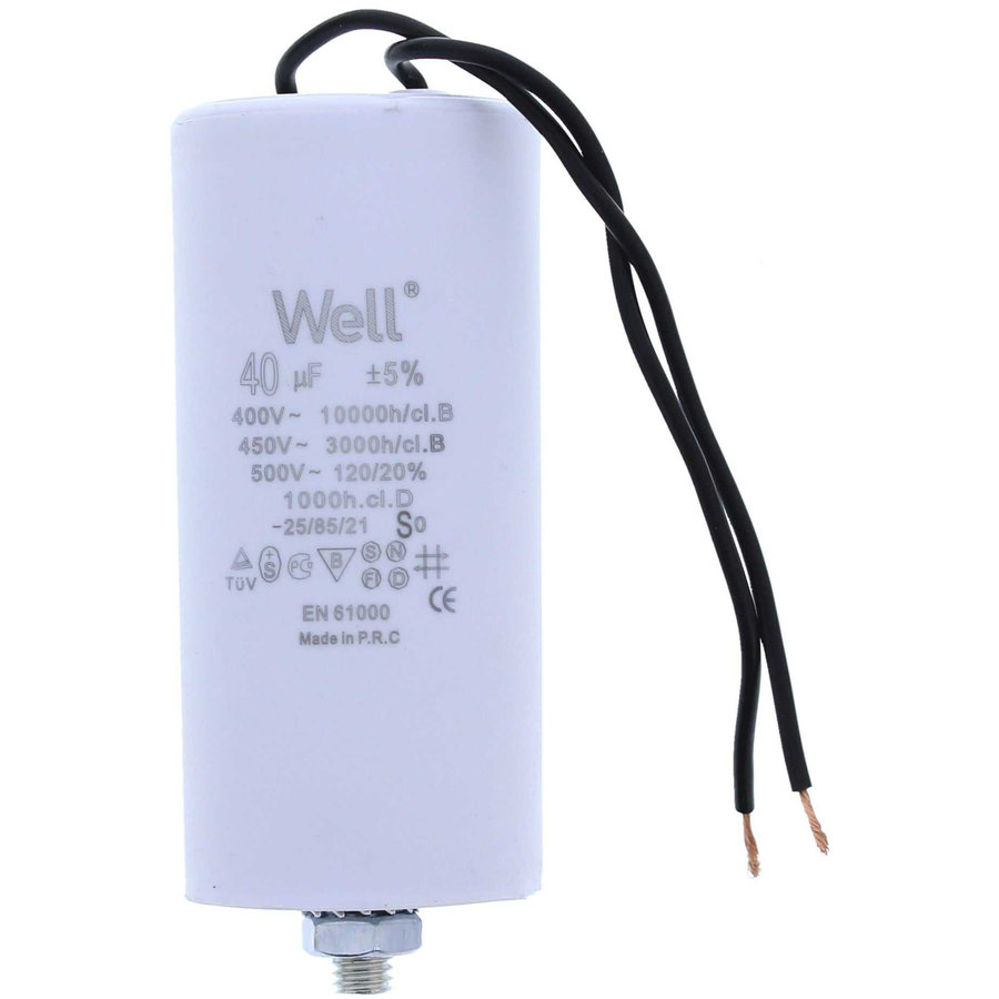 Condensator Pornire Motor 400V 40UF White