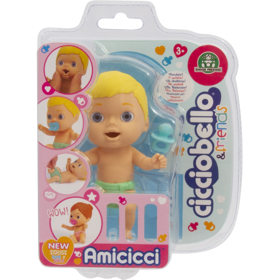 Bebelus Cicciobello Amicicci Baietel cu Par Blond