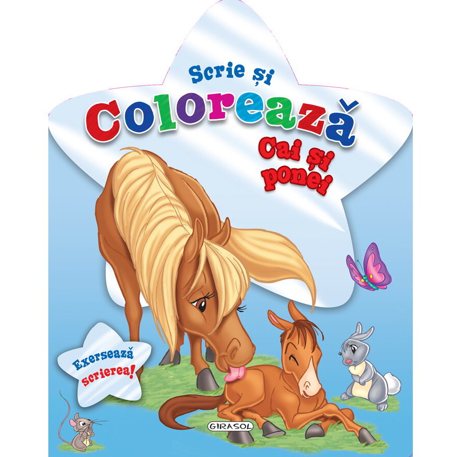 Jucarie Educativa Scrie si coloreaza cai si ponei