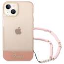 TPU Camera Outline Translucent Strap pentru iPhone 14 Plus Pink