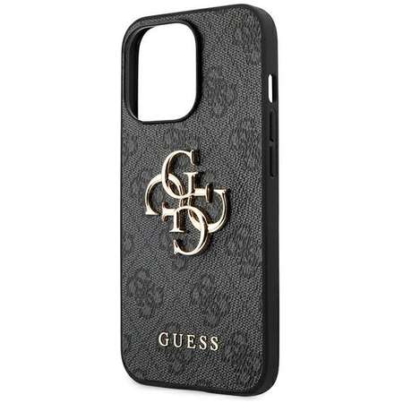 Husa Guess GUHCP13X4GMGGR compatibila cu iPhone 13 Pro Max, 4G Big Metal Logo, Gri