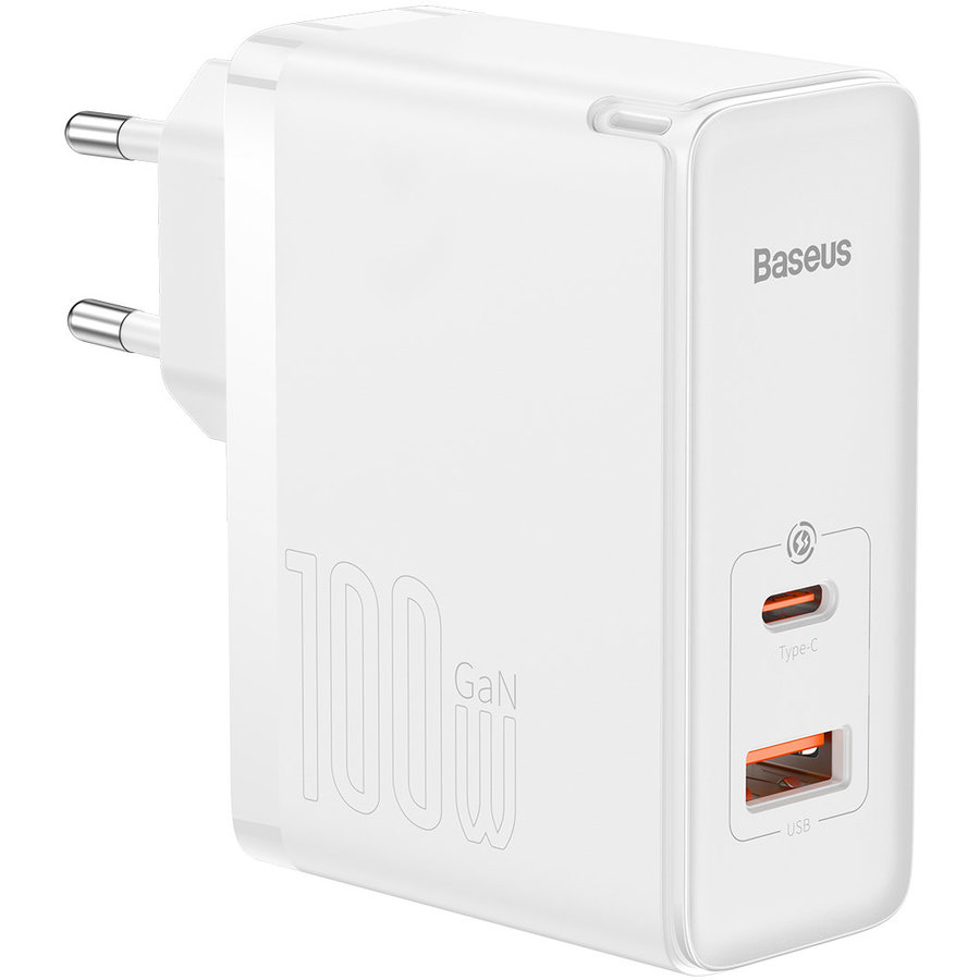 Incarcator Retea GaN5 Pro USB/USB-C Quick Charge 100W Cablu USB-C Inclus Alb