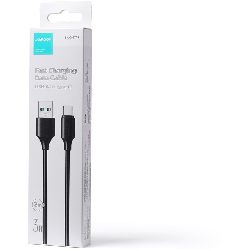 Cablu de date Joyroom S-UC027A9, USB/USB Type-C, 3A, 2m, Negru — imaginea 3